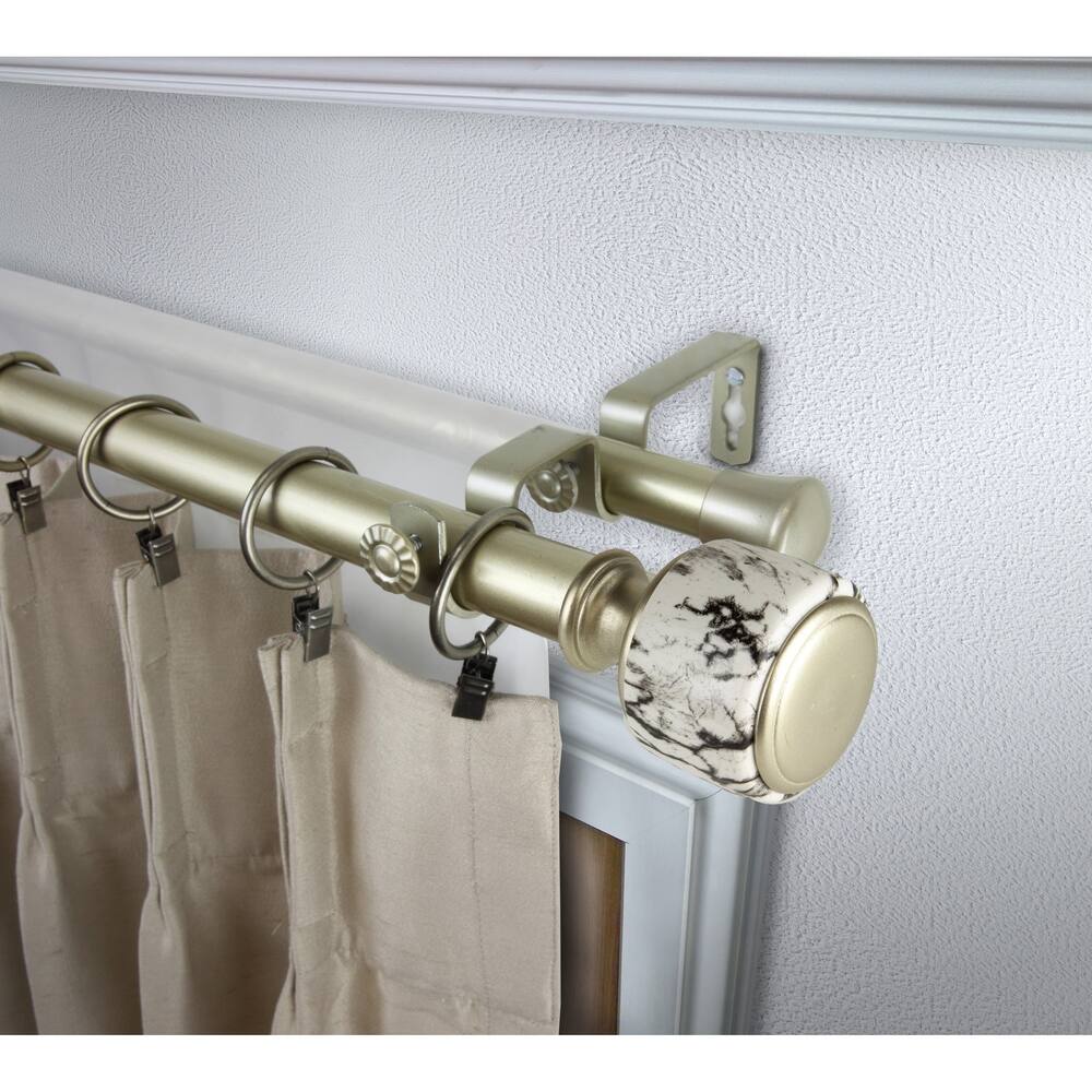 InStyleDesign Genesis 1 inch Diameter Adjustable Double Curtain Rod
