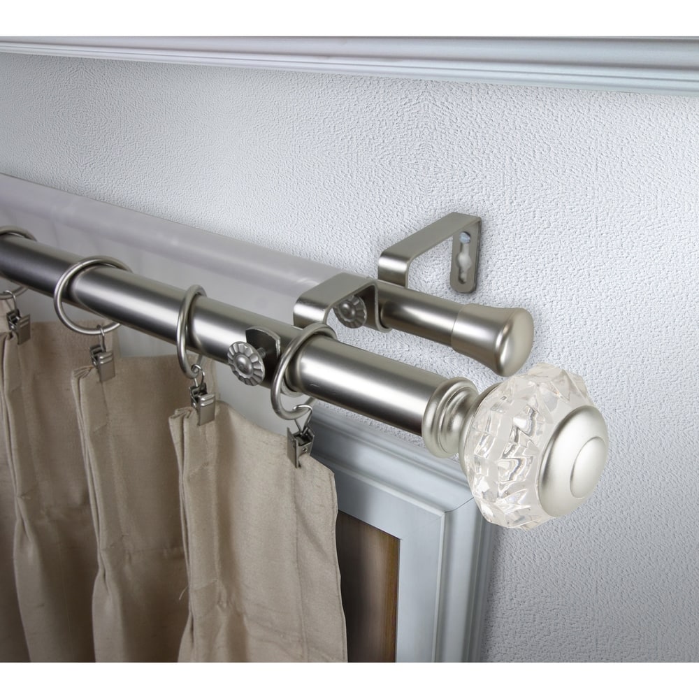 InStyleDesign Adeline 1 inch Diameter Adjustable Double Curtain Rod