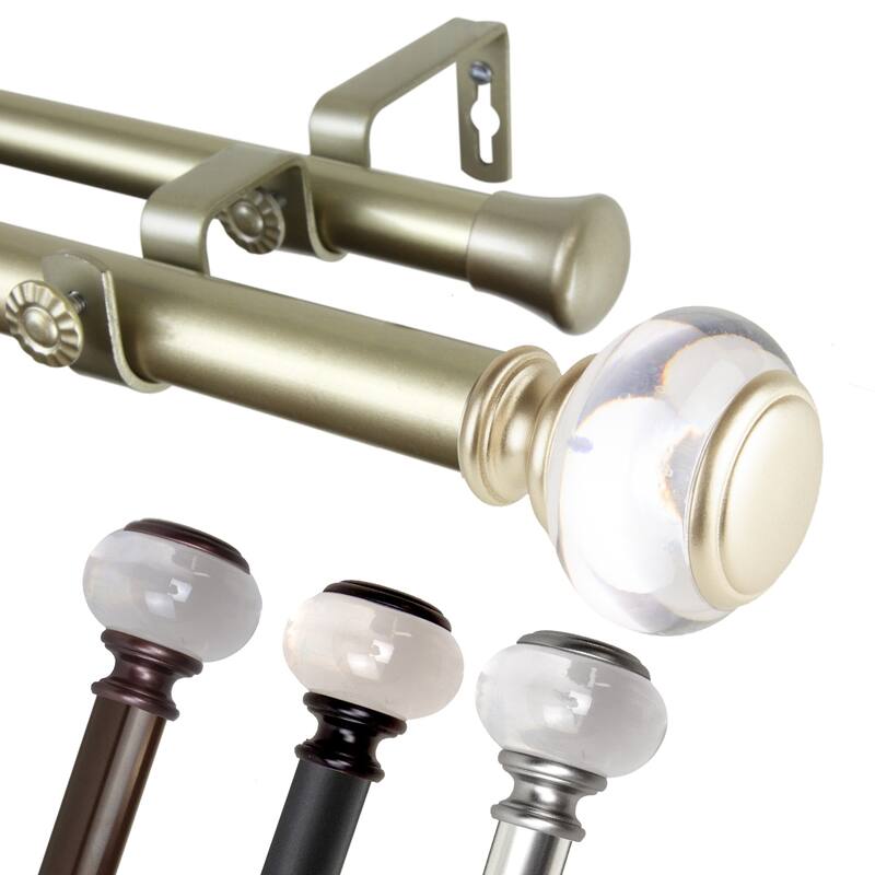 InStyleDesign Madelyn 1 inch Diameter Adjustable Double Curtain Rod