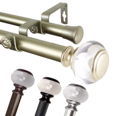 InStyleDesign Madelyn 1 inch Diameter Adjustable Double Curtain Rod