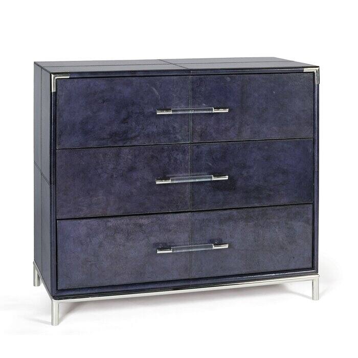 Vlachavas Blue 3-drawer Dresser