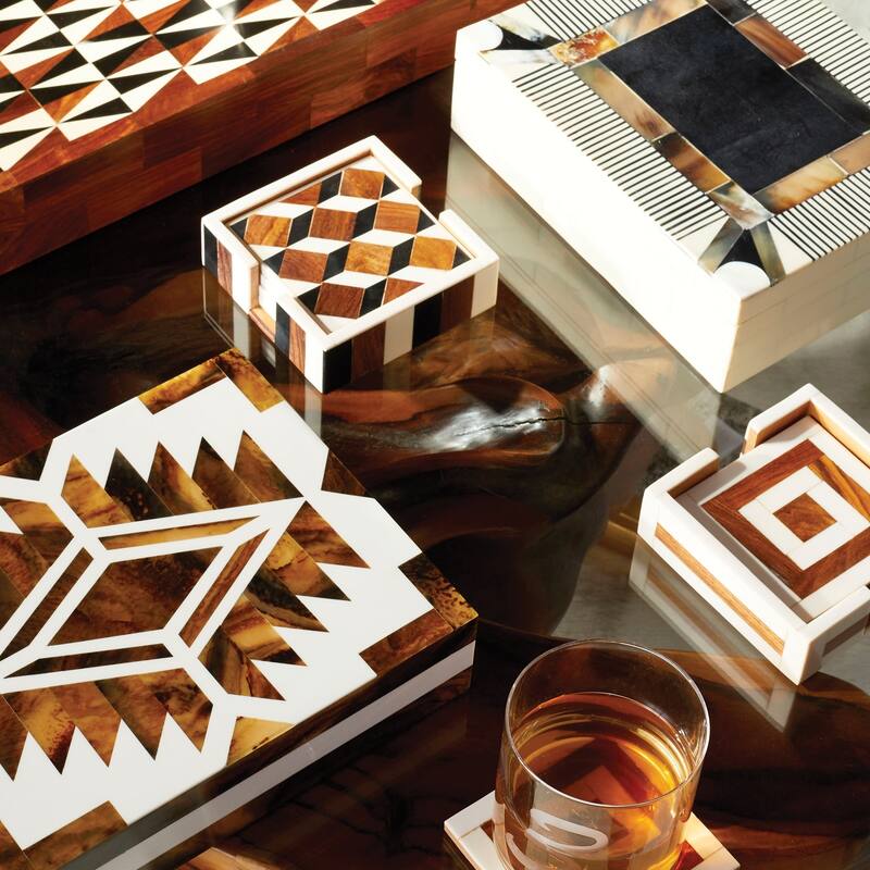6 Piece Coaster Set with Holder
