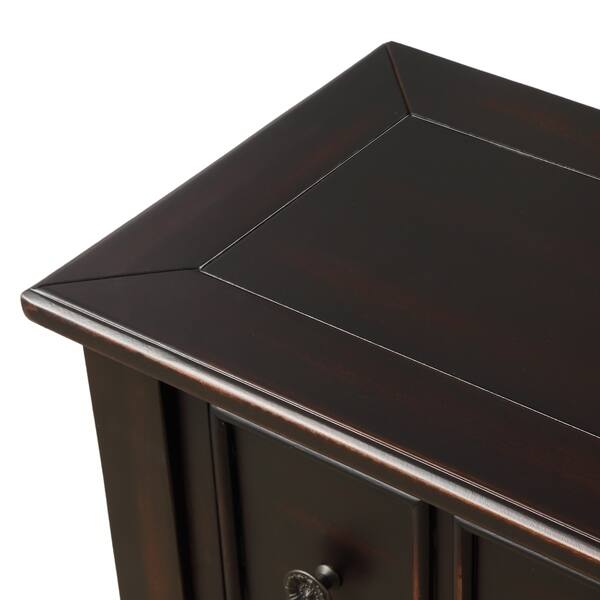 Console Table Rustic Entryway Table 60 Long Sofa Table With Four Drawers In Two Different Size Drawers And Bottom Shelf For Storage Black Espresso Sofa Console Tables Accent Furniture Smilemart wooden console table modern entryway table with 2 drawers for entryway living room,black. console table rustic entryway table 60
