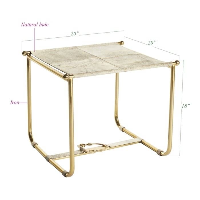 Burdett Polished Brass Vanity Stool