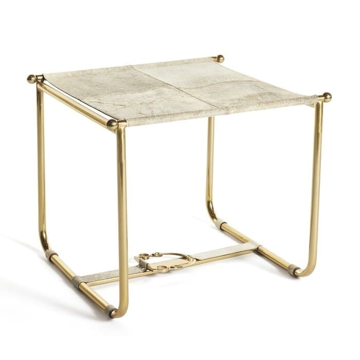 Burdett Polished Brass Vanity Stool