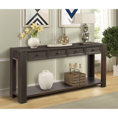 Console Table for Entryway Hallway Sofa Table with Storage Drawers and Bottom Shelf
