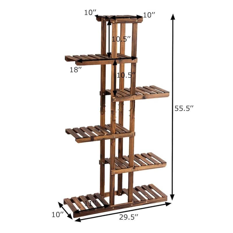 Kaivu 6-tier Wooden Potted Plant Display Shelves by Havenside Home