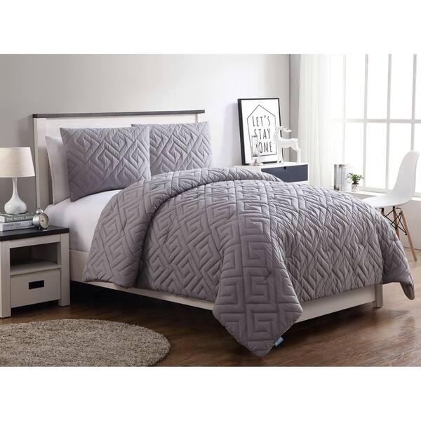 Shop Vcny Home Greek Key Embossed Comforter Set On Sale Free