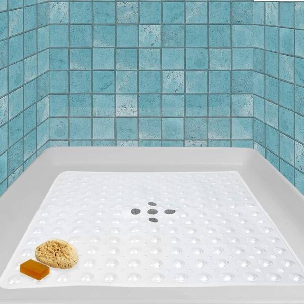 Shop Evelots Square Shower Mat Large Drain Hole Non Slip Super