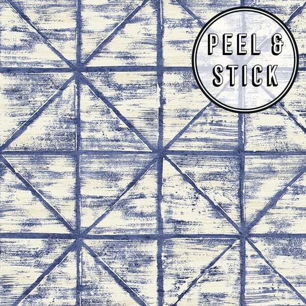 Transform Navy Tile Peel and Stick Wallpaper Overstock