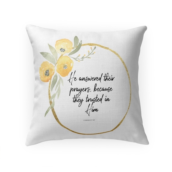 HE ANSWERED THEIR PRAYERS Throw Pillow By Terri Ellis