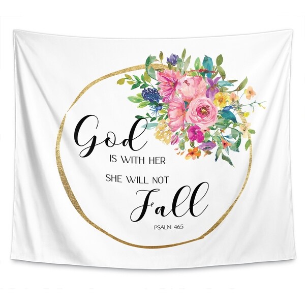 GOD IS WITH HER Tapestry By Terri Ellis
