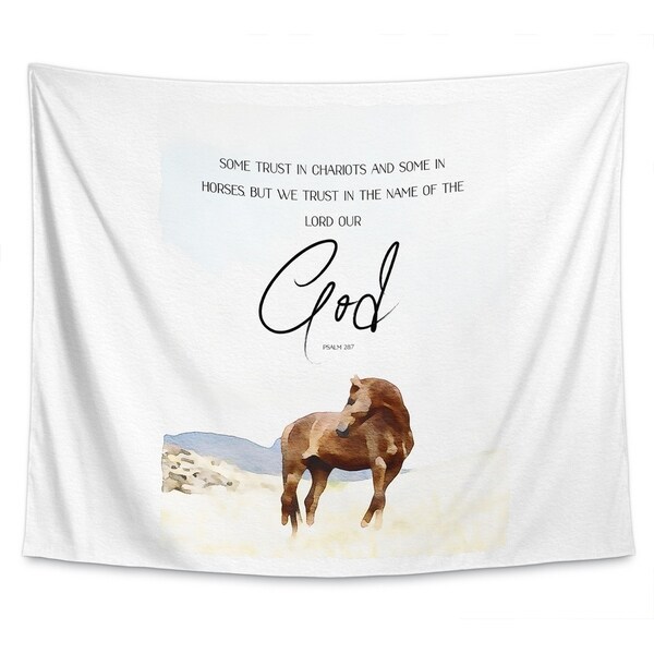 WE TRUST IN THE NAME OF OUR GOD Tapestry By Terri Ellis