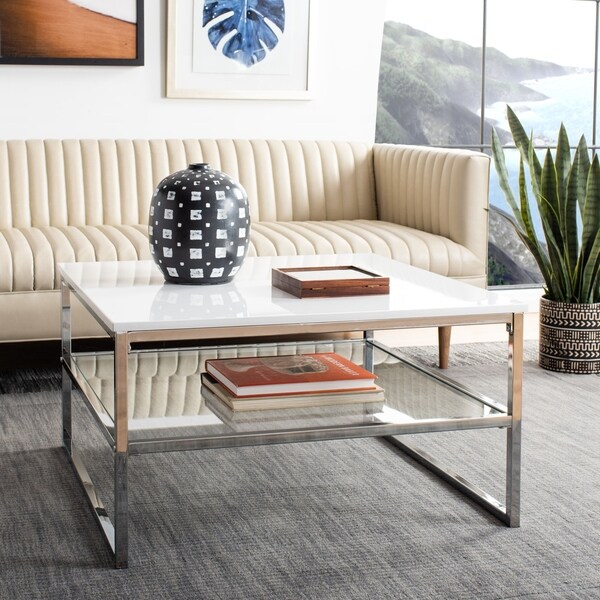 Safavieh Randi 2-Tier Modern Glam Square Coffee Table