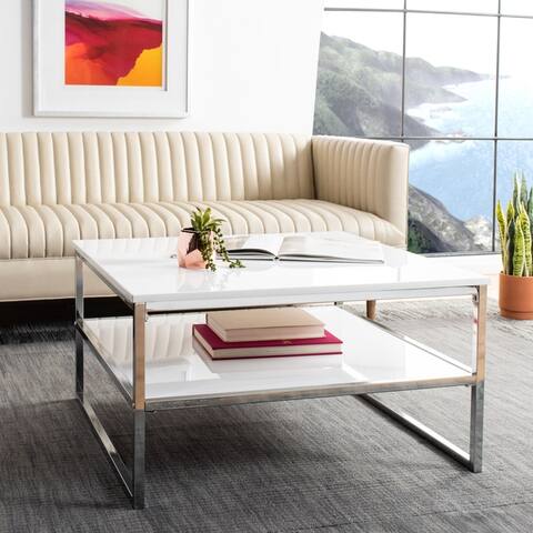 Safavieh Aliza 2-Tier Modern Glam Square Coffee Table