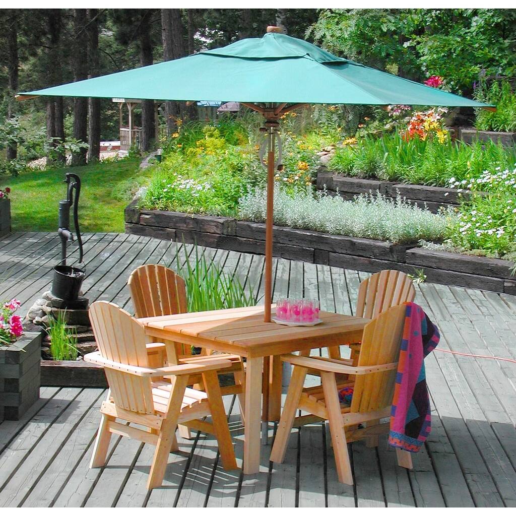 The Bear Chair Collection - Red Cedar Dining set of 5, 40"x 48" Rectangular dining table and 4 dining chairs