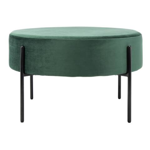 Safavieh Lisbon Round Velvet Cocktail Ottoman