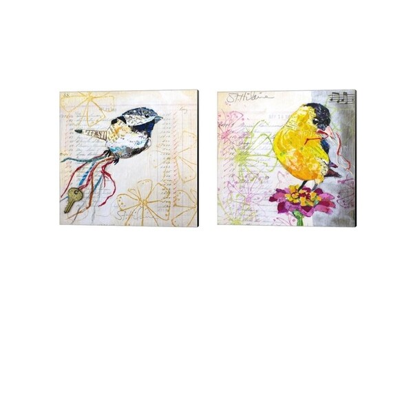 Elizabeth St. Hilaire 'Happy Bird' Canvas Art (Set of 2)