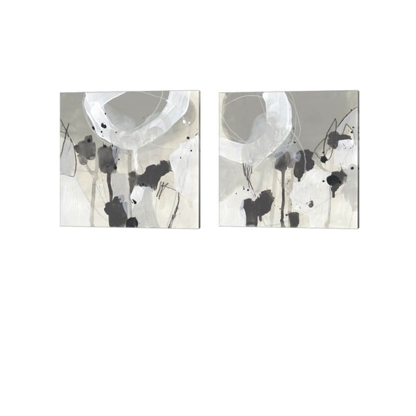 June Erica Vess 'Neutral Circuit' Canvas Art (Set of 2)