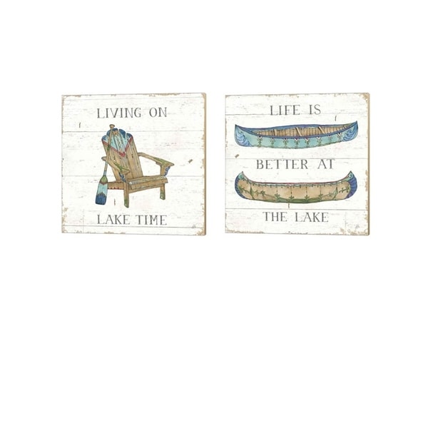 Daphne Brissonnet 'Lake Sketches Color' Canvas Art (Set of 2)