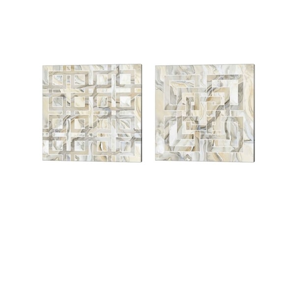 Debbie Banks 'Onyx' Canvas Art (Set of 2)