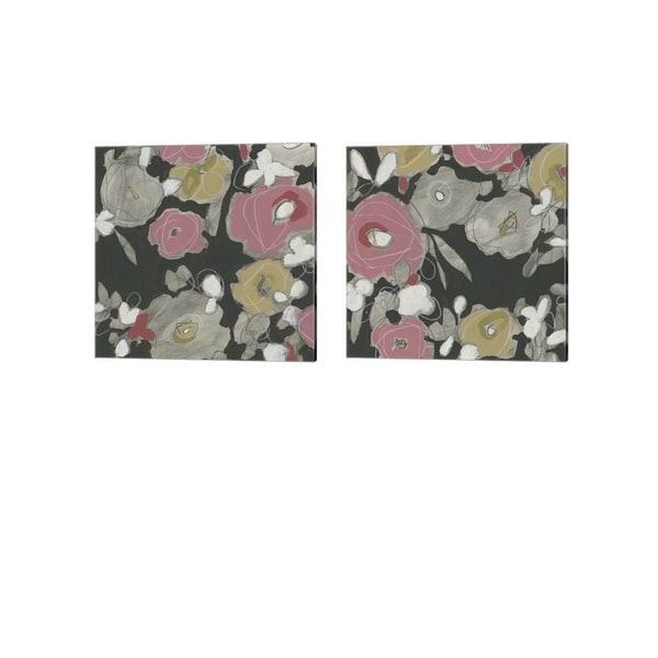 June Erica Vess 'Impulse Floral' Canvas Art (Set of 2)