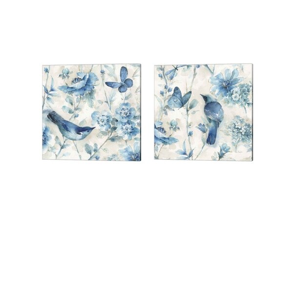 Lisa Audit 'Indigold v2' Canvas Art (Set of 2)