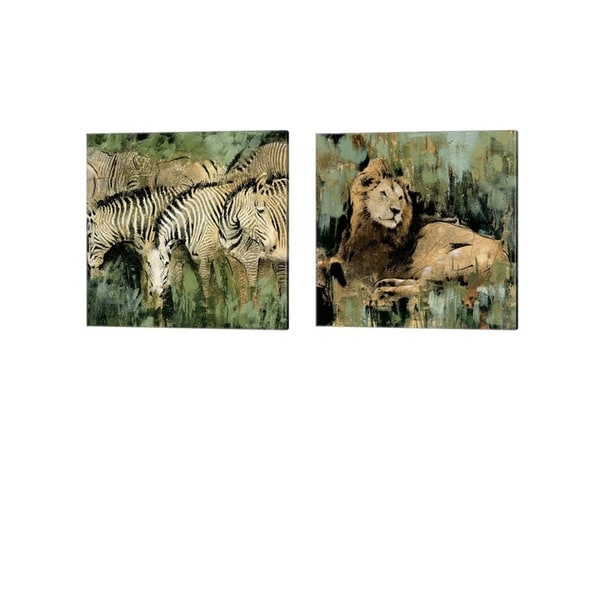 Liz Jardine 'Heart of the Jungle' Canvas Art (Set of 2)