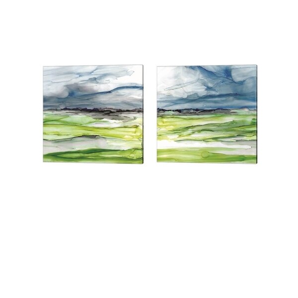 JG Studios 'Washed Vistas' Canvas Art (Set of 2)