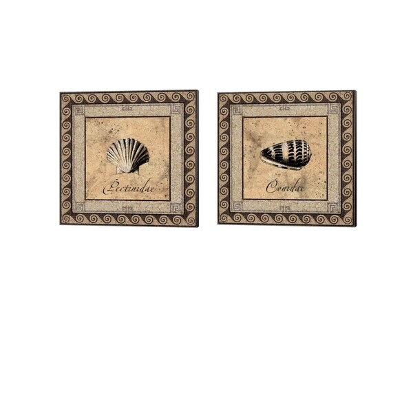Paul Panossian 'Shell Works' Canvas Art (Set of 2)