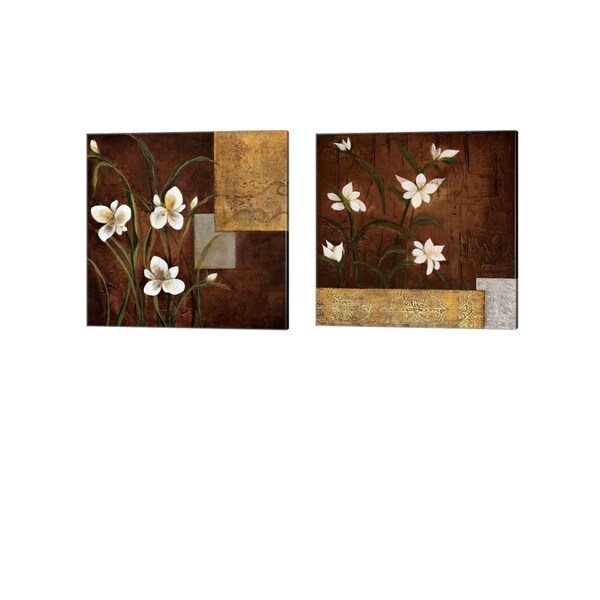 Teo Vineli 'Orchid Melody' Canvas Art (Set of 2)