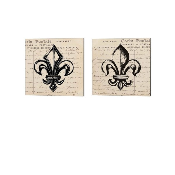 Sabine Berg 'Fleur De Lis' Canvas Art (Set of 2)