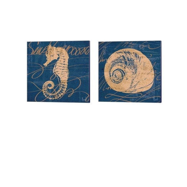 Jason Basil 'By the Seashore' Canvas Art (Set of 2)