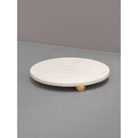 Aurora Home White Marble Trivet