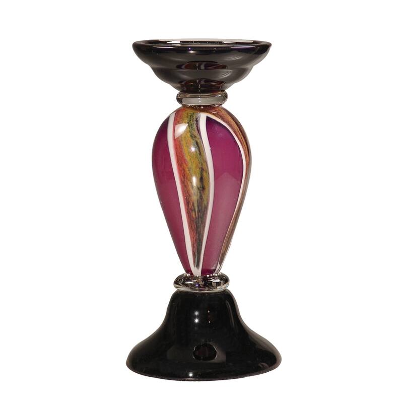 Melrose Small Hand Blown Art Glass Candle Holder