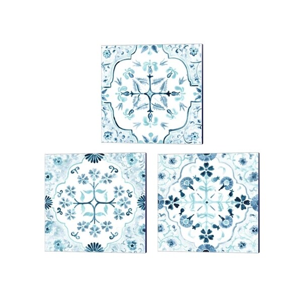 June Erica Vess 'Gamla Stan Tile' Canvas Art (Set of 3)