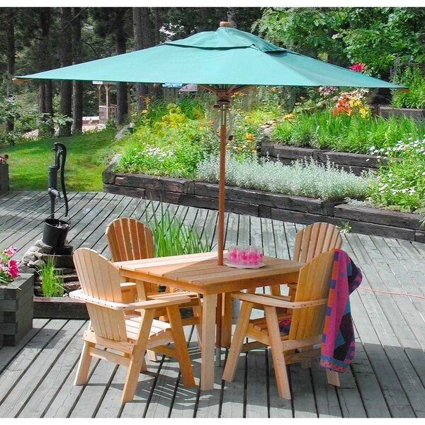 The Bear Chair Collection - Pine dining set of 5, 40"x 48" Rectangular dining table with 4 dining chairs