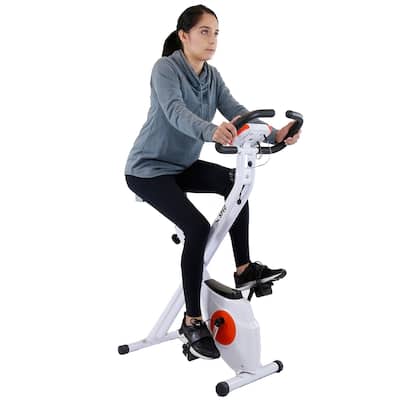 Xspec Foldable Stationary Upright Folding Exercise Bike Workout Indoor Cycling - 44"