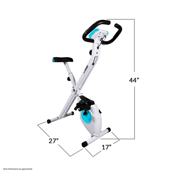 xspec foldable stationary upright exercise bike