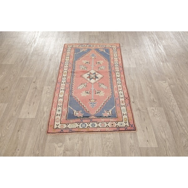 Vintage Geometric Coral Blue Anatolian Turkish Runner Rug Handmade 2 5 X 4 7 Overstock 30592774 Find runner rugs in a wide variety of colors, designs and themes that suit your style. usd