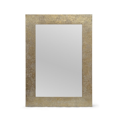 Charmaine Traditional Handcrafted Aluminum Fitted Mirror by Christopher Knight Home - 0.60" D x 19.50" W x 27.50" H