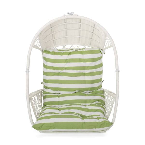 Shop Malia Outdoor Indoor Wicker Hanging Chair With Cushion Stand