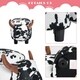 Upholstered Ride-on Storage Ottoman Footrest Stool with Vivid Adorable Animal-Like Features (Black and White Cow) - Thumbnail 2
