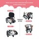 Upholstered Ride-on Storage Ottoman Footrest Stool with Vivid Adorable Animal-Like Features (Black and White Cow) - Thumbnail 4