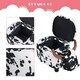 Upholstered Ride-on Storage Ottoman Footrest Stool with Vivid Adorable Animal-Like Features (Black and White Cow) - Thumbnail 3