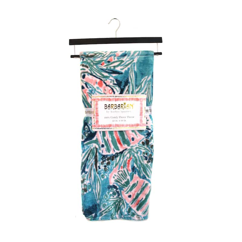 BARBARIAN by Barbra Ignatiev Printed Fleece Throw 50x60"