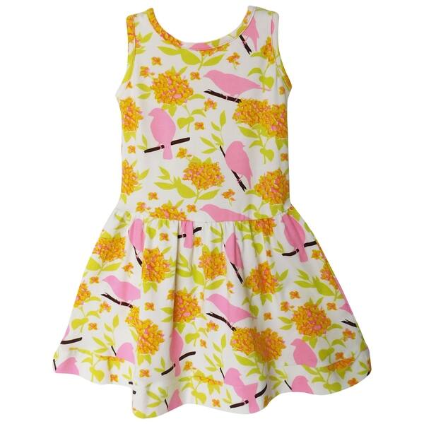 Shop Annloren Big Girls Spring Birds Floral Sleeveless Dress