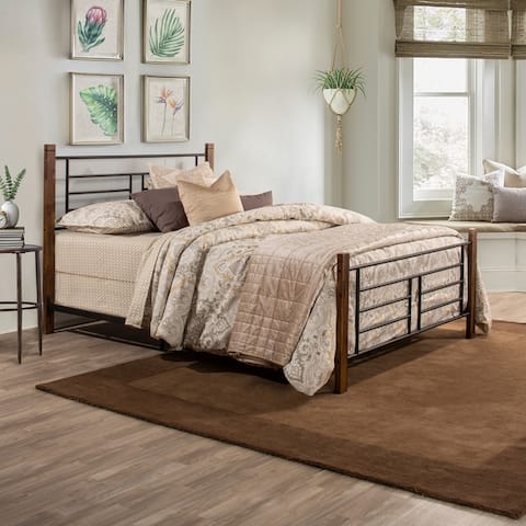Raymond Complete Bed, Dark Brown