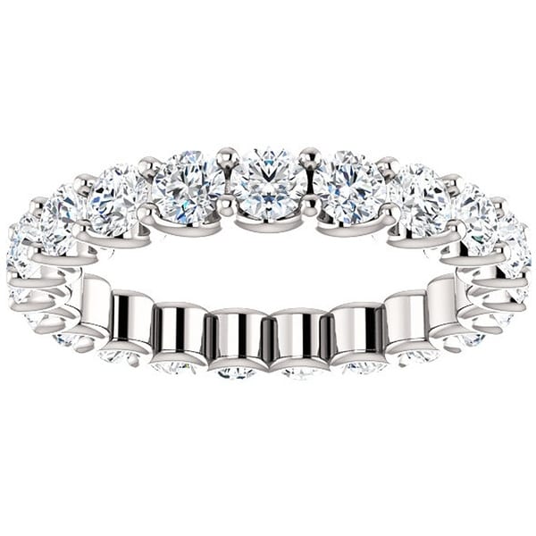 2 Ct Moissanite Eternity Ring Womens Wedding Band 14k White Gold. Opens flyout.