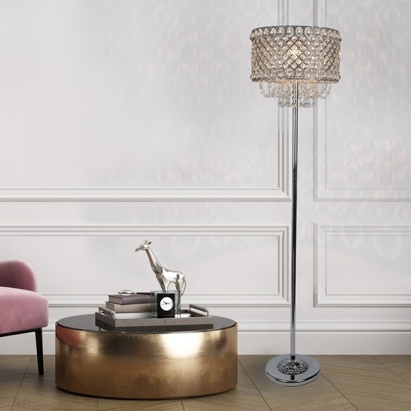 Silver Orchid Daniels 60-inch Polished Chrome Metal Floor Lamp. Opens flyout.